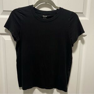 Madewell black crewneck tee, size Small